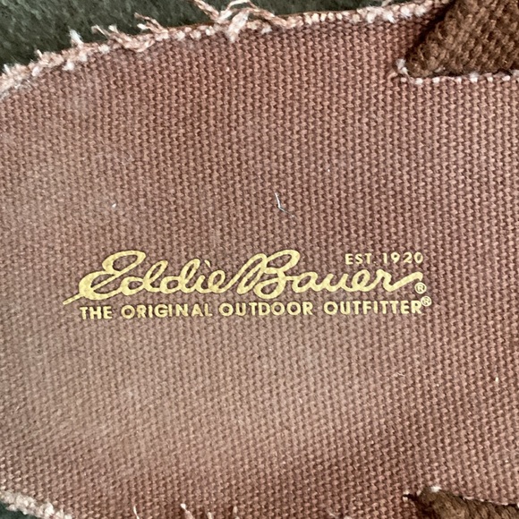 Eddie Bauer brown flip flops. Size 11. Canvas and leather. - Picture 2 of 4
